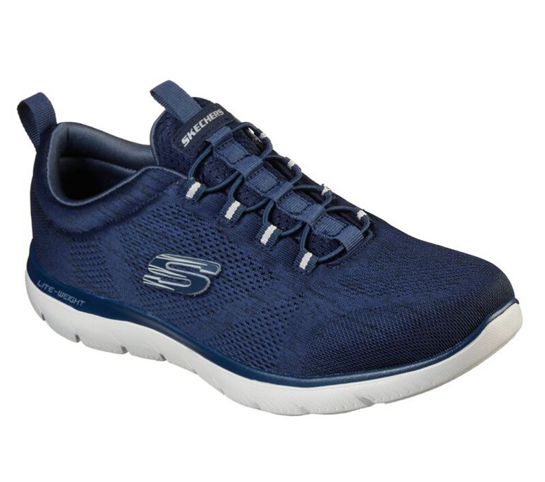 Skechers Herr Marinblå Slip On - Summits - Louvin - Sverige (CQKRD-3247)